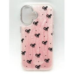 Чехол case для iPhone 16 Bows Pink