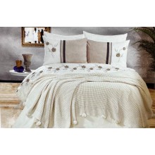 Yataq dəsti Capital Home SHA-00003221, ikinəfərlik, rəngbərəng, yorğan 200x240 sm, yorğan üzü 200x220 sm, mələfə 240x260 sm, yastıq üzü 50x70 sm/4 əd