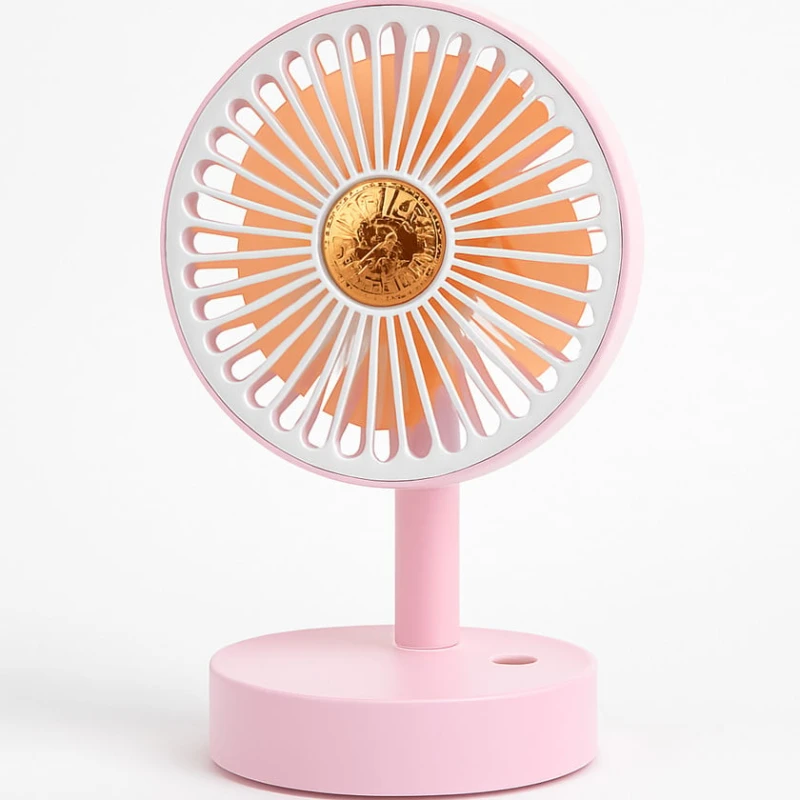 Mini Masaüstü Pərvanə şarjlı, səssiz, daşına bilən, çəhrayı