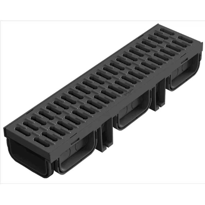 Дренажный канал LuxWares, 130x95x500 мм, пластик, черный