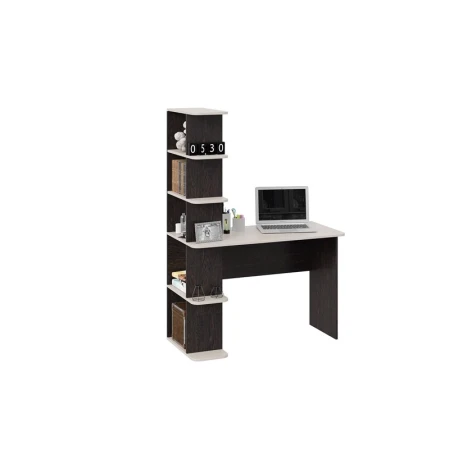 Письменный стол 3563_M3StolPenVenson, белый/черный, 110x53.4x159 см