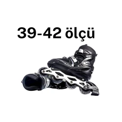 Роликовые коньки Power 1865, размер 39-42, черные