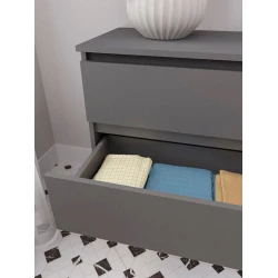 Комод, 77x138.4x40.4 см, ЛДСП, серый Комод, 77x138.4x40.4 см, ЛДСП, серый