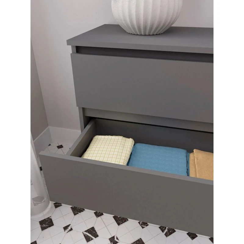 Komod, 77x138.4x40.4 sm, LDSP, boz