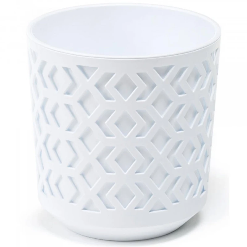 Горшок Lamela Aztek 14 см, пластик, белый Горшок Lamela Aztek 14 см, пластик, белый