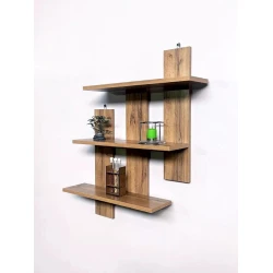 Настенная полка Art Mebel 180, ламинат, 80х80х15 см, коричневая Настенная полка Art Mebel 180, ламинат, 80х80х15 см, коричневая