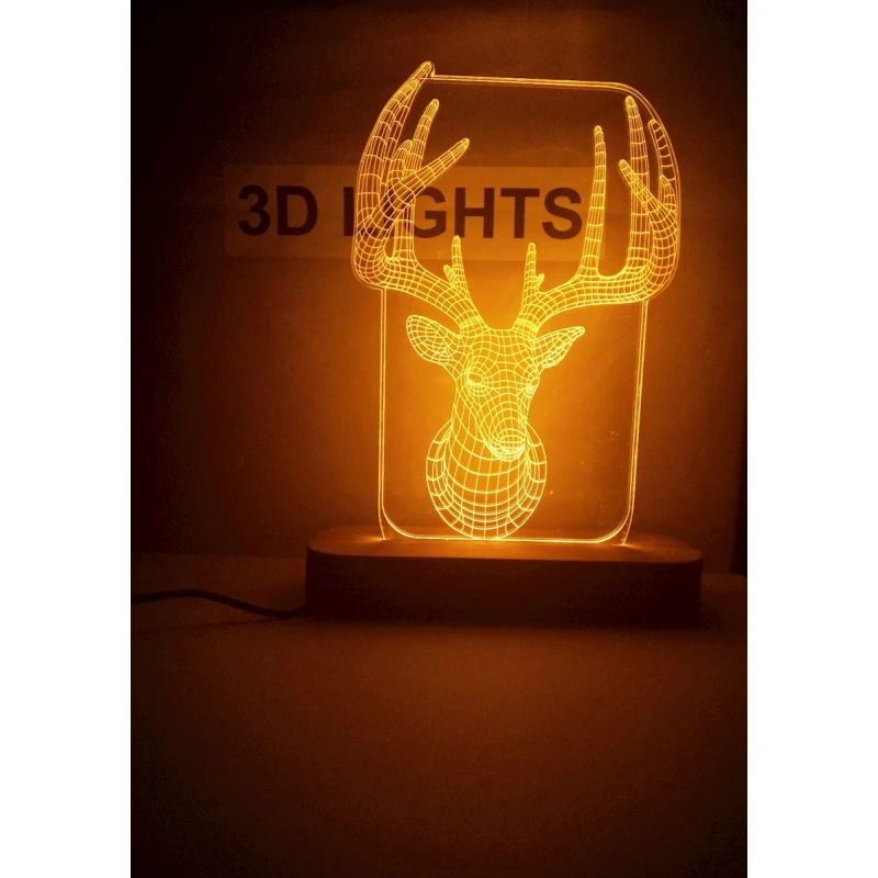 3D-ночник tmn01, 20x14 см, оранжевый