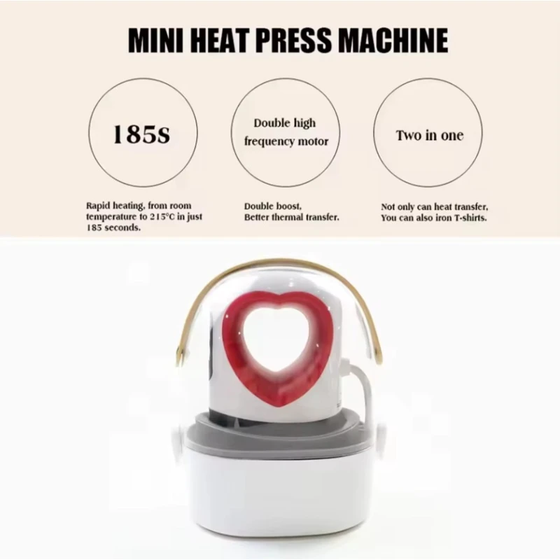 Мини-термопресс F35-ag-380, 9x5x11,5 см, белый/красный Мини-термопресс F35-ag-380, 9x5x11,5 см, белый/красный