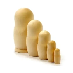 Cökədən taxta hazırlama Matryoşka 5 yerlik, 180 mm Cökədən taxta hazırlama Matryoşka 5 yerlik, 180 mm