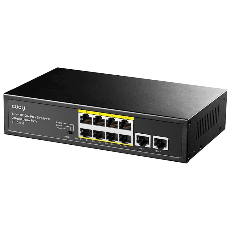 Коммутатор Cudy FS1010PG 8-Port PoE+ Switch with 2 Uplink Ports