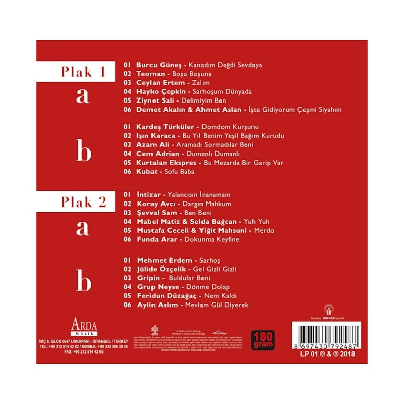 Виниловая пластинка Arda Müzik Mahzuni'ye saygı