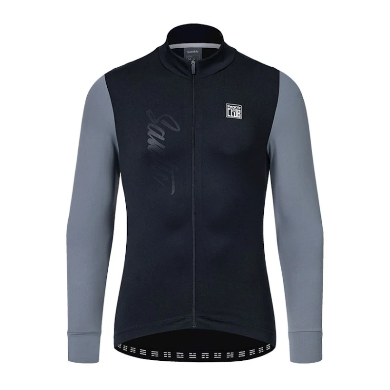 Велоджерси мужская Santic WM3C01157H, черная/серая, полиэстер/спандекс, размер M