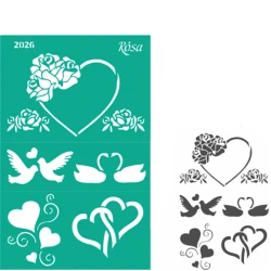 Трафарет самоклеящийся Rosa Talent, Бордюрный 13х20 см, №2024 Love