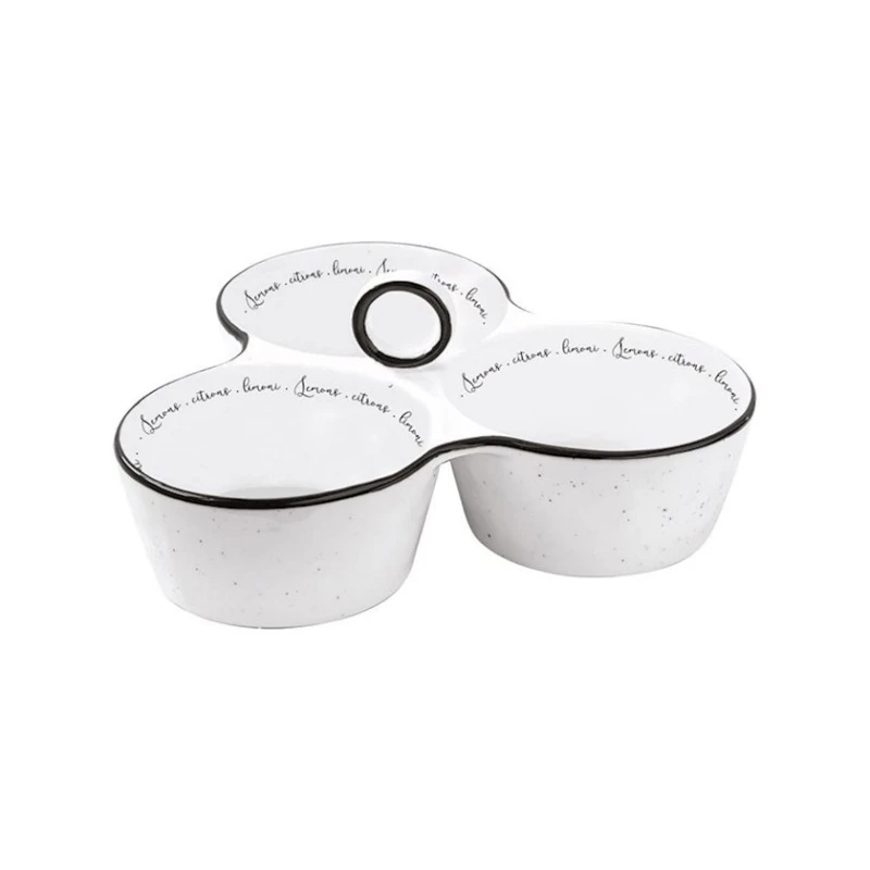 Менажница Easy Life Amalfi, 20.5x17 см, фарфор, белый