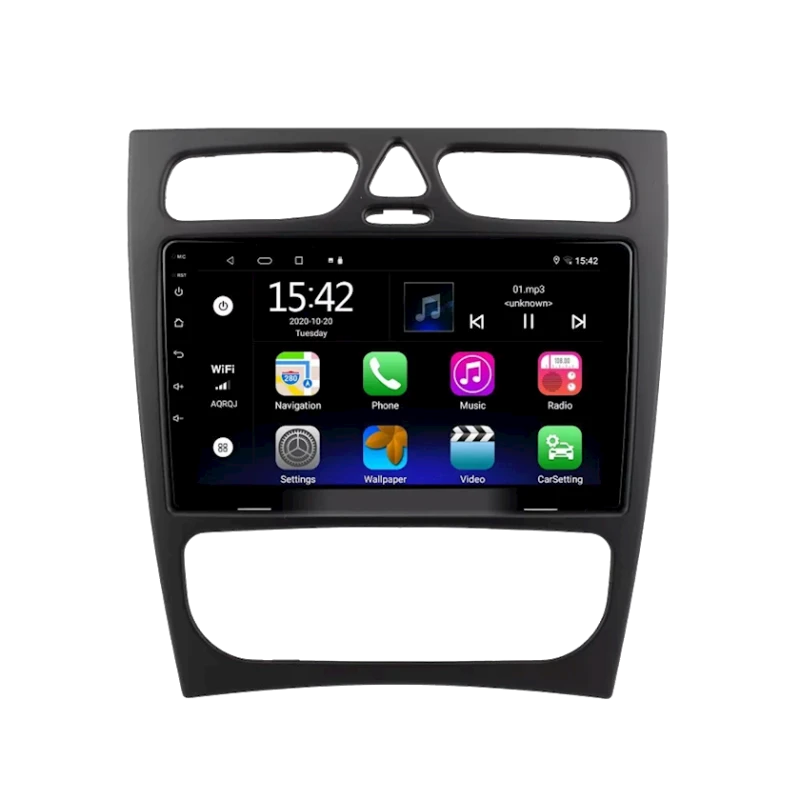 Avtomobil monitoru Asey Mercedes W203 2000-2006 Avtomobil monitoru Asey Mercedes W203 2000-2006