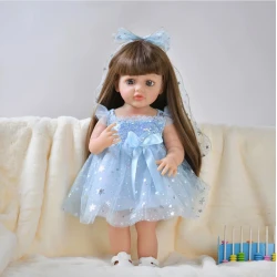 Kukla Reborn JX-299-15, mavi, 55 sm