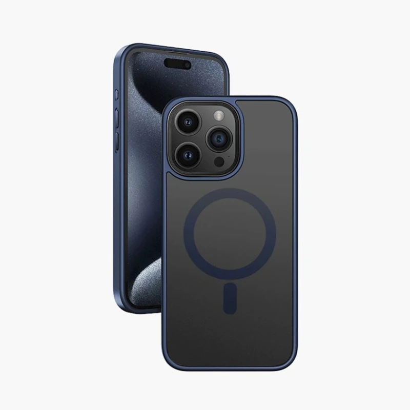 Чехол Keephone Mago Pro Matte MagSafe для Apple iPhone 15 Pro Max, Синий Чехол Keephone Mago Pro Matte MagSafe для Apple iPhone 15 Pro Max, Синий