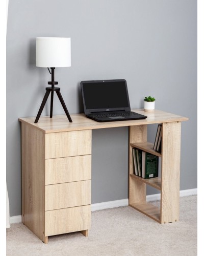 Yazı masası Letta 110x75x50 sm, LDSP, ağac, bej