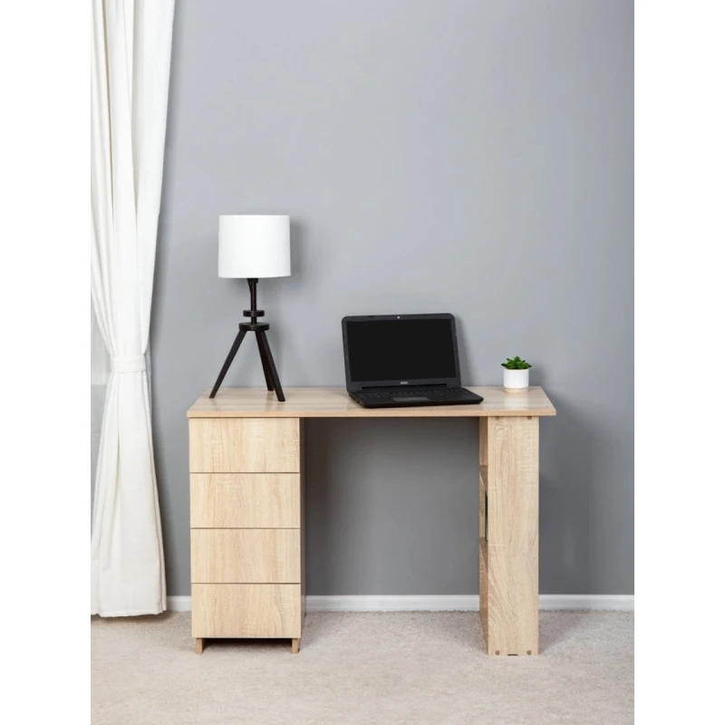 Письменный стол Letta 110x75x50 см, ЛДСП, древесный, бежевый Письменный стол Letta 110x75x50 см, ЛДСП, древесный, бежевый