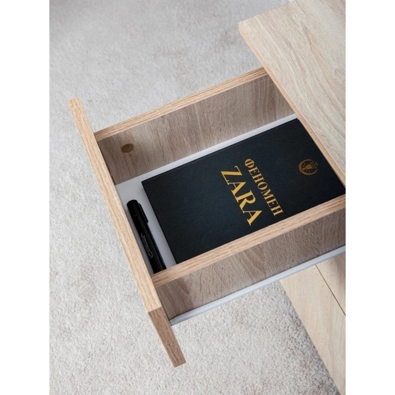 Письменный стол Letta 110x75x50 см, ЛДСП, древесный, бежевый Письменный стол Letta 110x75x50 см, ЛДСП, древесный, бежевый