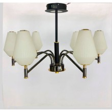 Asma çilçıraq LED 8699-6, qara/qızılı, 6xLED, metal/şüşə - LED 8699-6