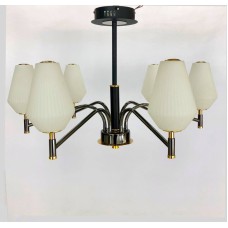Asma çilçıraq LED 8699-6, qara/qızılı, 6xLED, metal/şüşə - LED 8699-6