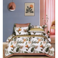 Комплект постельного белья MiraNova SF-711, пододеяльник 160x220 см, простыня 170x240 см, наволочка 50x70 см, односпальный, хлопок, разноцветный