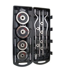 Qantel və ştanq dəsti 252507, gümüşü/qara, 33 parça, 55 kq, 150 sm