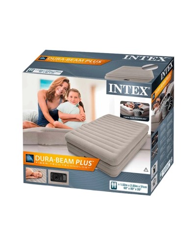 Şişmə döşək Intex 64446, 203х152х51 sm, boz