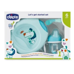 Подарочный набор посуды Chicco Meal Set, 6+ мес., Голубой
