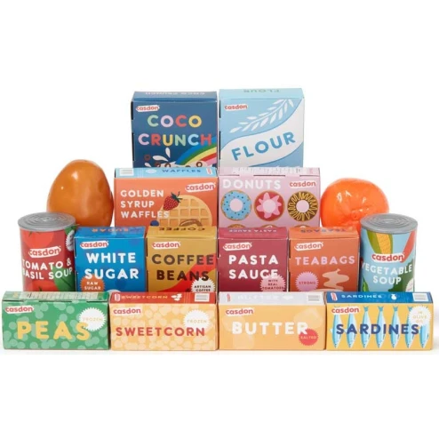 Детская тележка для продуктов Casdon, пластик, оранжевая/синяя, 3+ года Детская тележка для продуктов Casdon, пластик, оранжевая/синяя, 3+ года