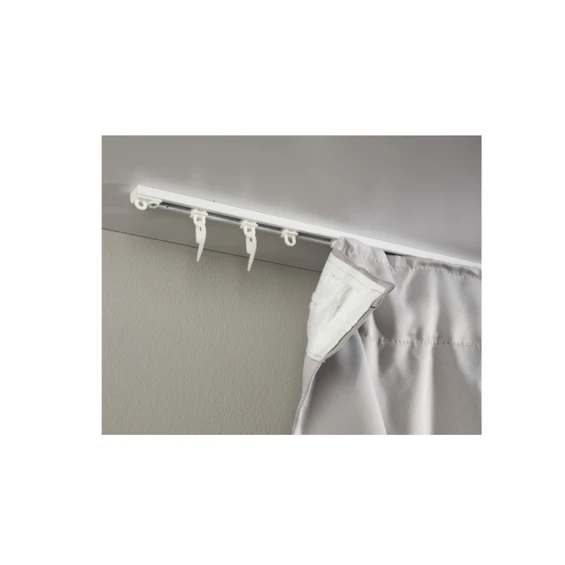 Карниз JYSK Fixi 1.4x125 см, металл/пластик, белый Карниз JYSK Fixi 1.4x125 см, металл/пластик, белый