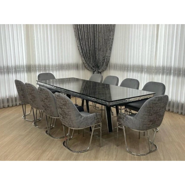 Masa və stul dəsti SR-9, boz