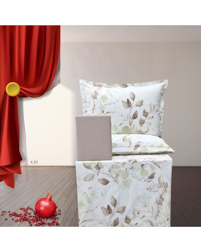 Yataq dəsti Narlı 001136, yorğan üzü 160x220 sm (2 əd), mələfə 240x260 sm, yastıq üzü 50х70 sm (2 əd), ailəvi, pambıq, rəngbərəng