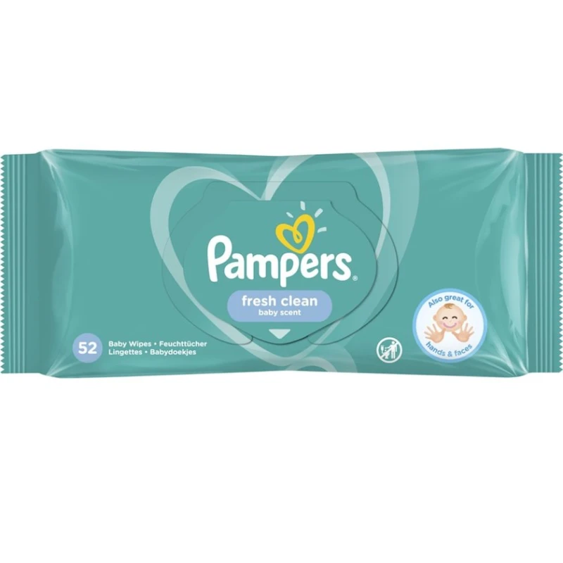 Детские влажные салфетки Pampers Fresh Clean 52 шт