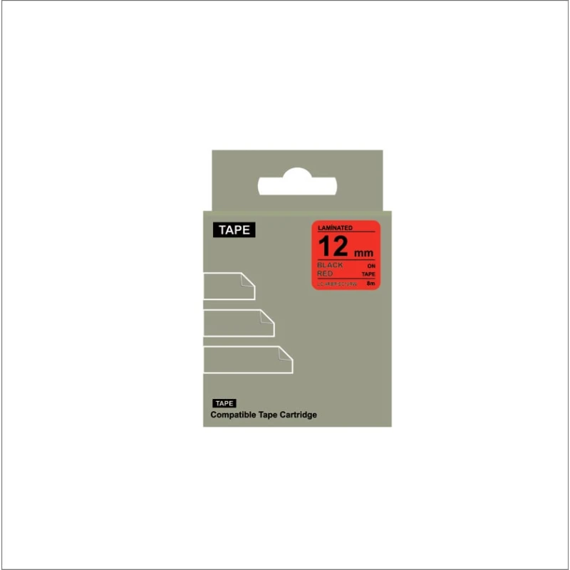 Epson Label Lent Tape 12mm/8m, Black/Red