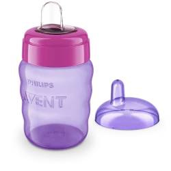 Поильник с трубочкой Philips AVENT SCF553/03, полипропилен/силикон, фиолетовый, 260 мл, 9+ мес