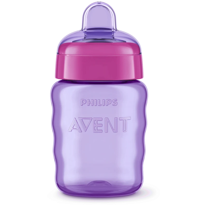 Поильник с трубочкой Philips AVENT SCF553/03, полипропилен/силикон, фиолетовый, 260 мл, 9+ мес