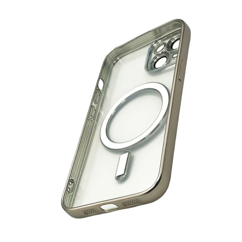 Çexol 888_store_564 MagSafe Apple iPhone 15 üçün Qızılı/Şəffaf