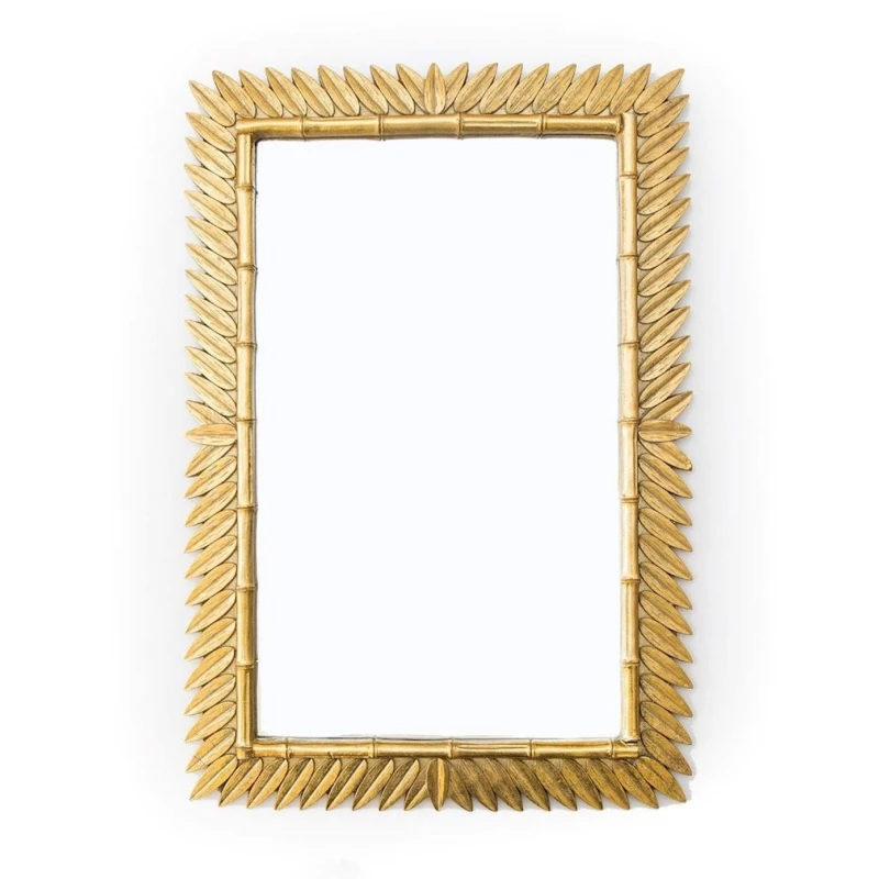 Настенное зеркало Hom-me 100046, полирезин/стекло, 38x57x2.5 см, золотистый