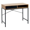 Письменный стол JYSK Trappedal 48x95x76 см, черный/бежевый Письменный стол JYSK Trappedal 48x95x76 см, черный/бежевый