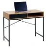 Письменный стол JYSK Trappedal 48x95x76 см, черный/бежевый Письменный стол JYSK Trappedal 48x95x76 см, черный/бежевый
