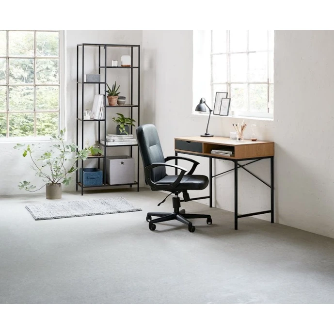 Письменный стол JYSK Trappedal 48x95x76 см, черный/бежевый Письменный стол JYSK Trappedal 48x95x76 см, черный/бежевый