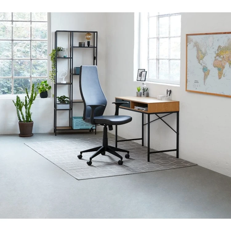 Письменный стол JYSK Trappedal 48x95x76 см, черный/бежевый Письменный стол JYSK Trappedal 48x95x76 см, черный/бежевый