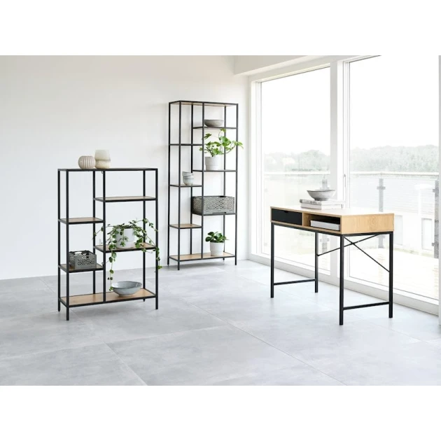 Письменный стол JYSK Trappedal 48x95x76 см, черный/бежевый Письменный стол JYSK Trappedal 48x95x76 см, черный/бежевый