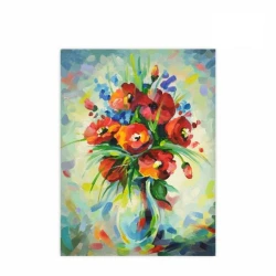 Kətan konturlu karton üzərində Rosa Start, Natürmort №20, 30х40, pambıq, akril