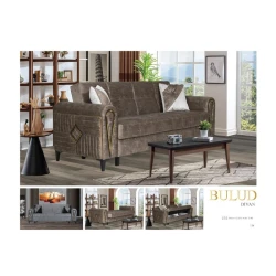 Диван Bulud коричневый, комфортный и стильный дизайн, 2200x900x800 мм