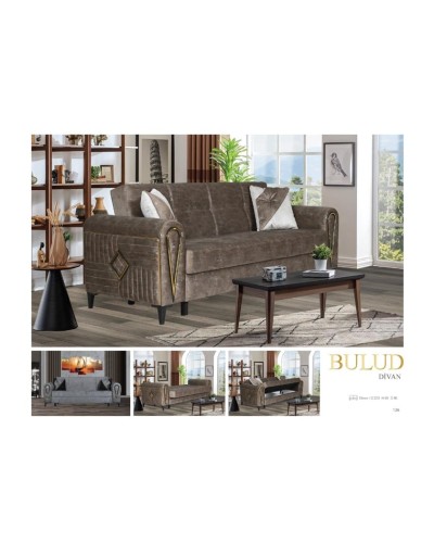 Divan Bulud qəhvəyi, rahat və şık dizayn, 2200x900x800 mm
