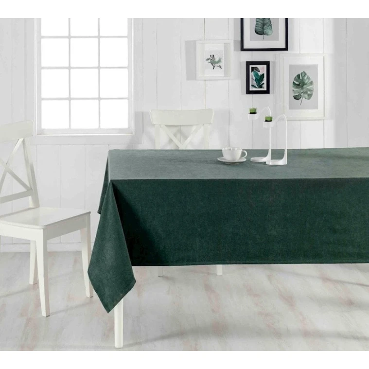 Скатерть Serwant Home Venedik 100% бархат, изумрудно-зеленая, 140x300 см Скатерть Serwant Home Venedik 100% бархат, изумрудно-зеленая, 140x300 см