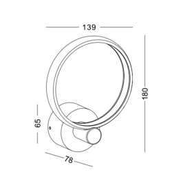 Настенный светильник Lustore LSW223 BK, 7.8x13.9x18 см, черный Настенный светильник Lustore LSW223 BK, 7.8x13.9x18 см, черный